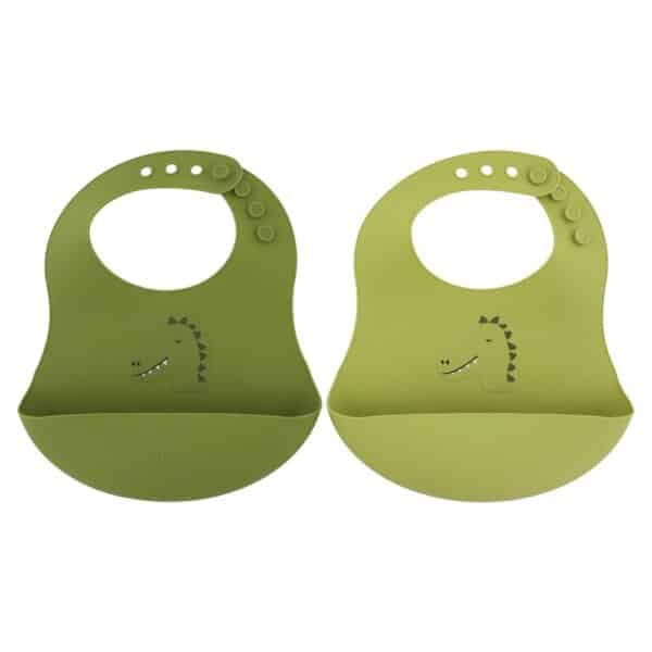 Bavoirs bébé en Silicone avec Motifs d'Animaux - Dino – Image 2
