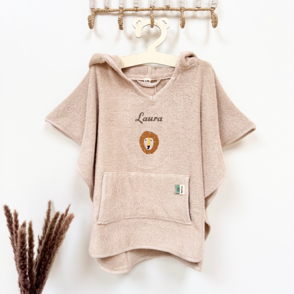 Poncho de Bain personnalisé enfant prénom brodé – Image 4