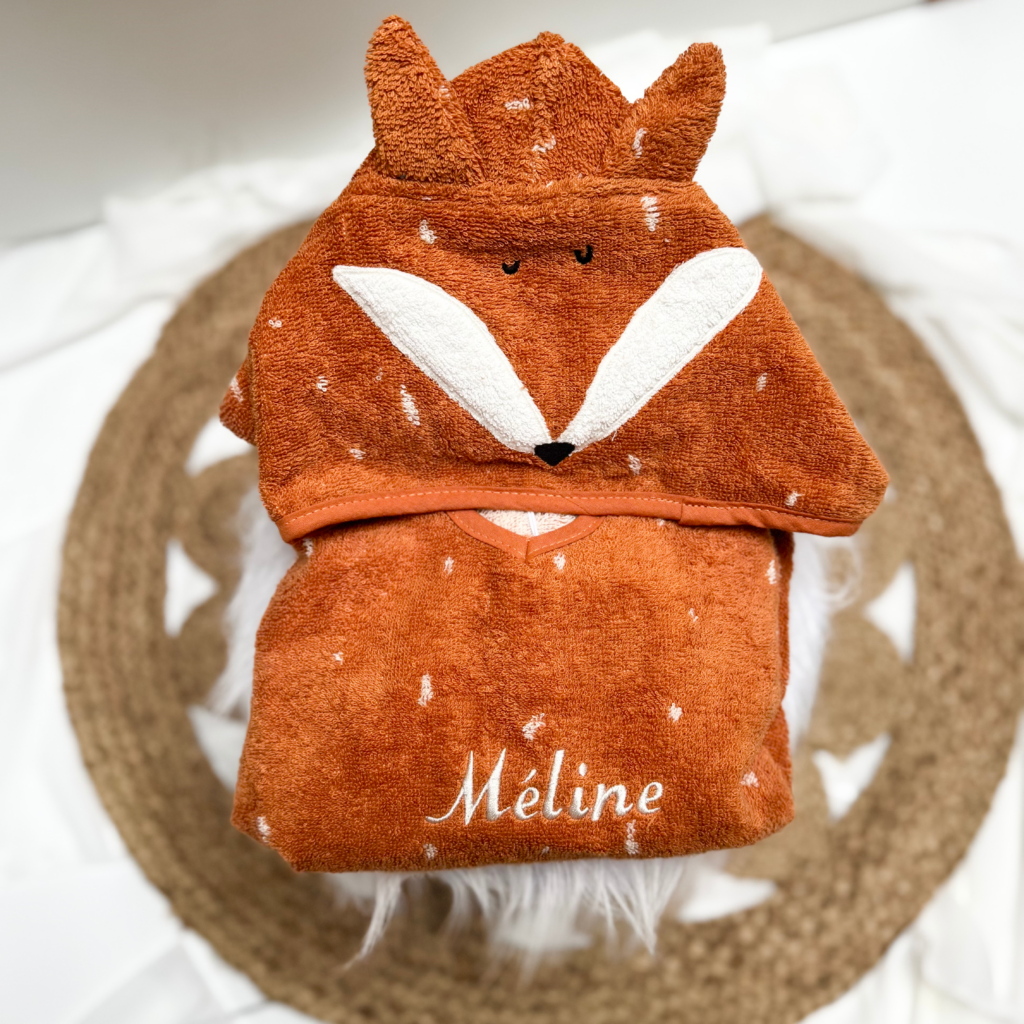 Poncho De Bain Enfant Vertbaudet - Capuche Renard, Coton éponge, Tailles 2-3 Ans à 8-10 Ans