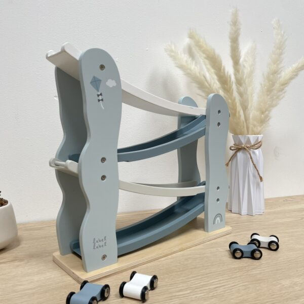 Toboggan de Voiture en Bois Bleu – Image 2
