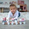 Petit train naissance personnalisé à empiler en bloc bleu – Image 3