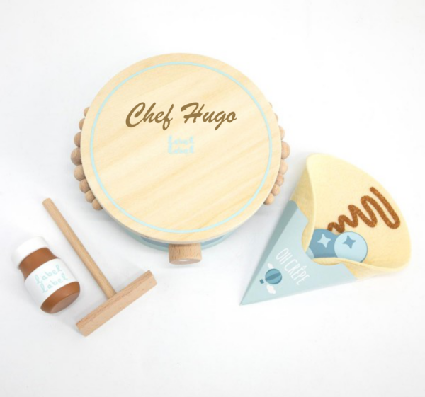 Crêpière Personnalisée enfant "Chef(fe)"en bois – Image 4