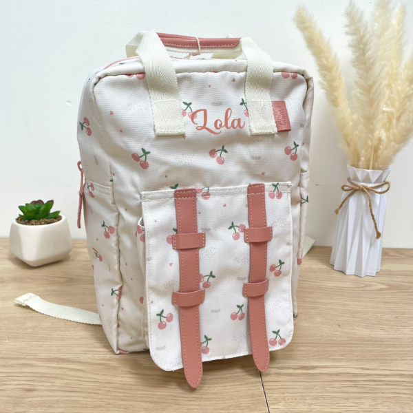 Sac à dos école enfant personnalisé - cerise – Image 2
