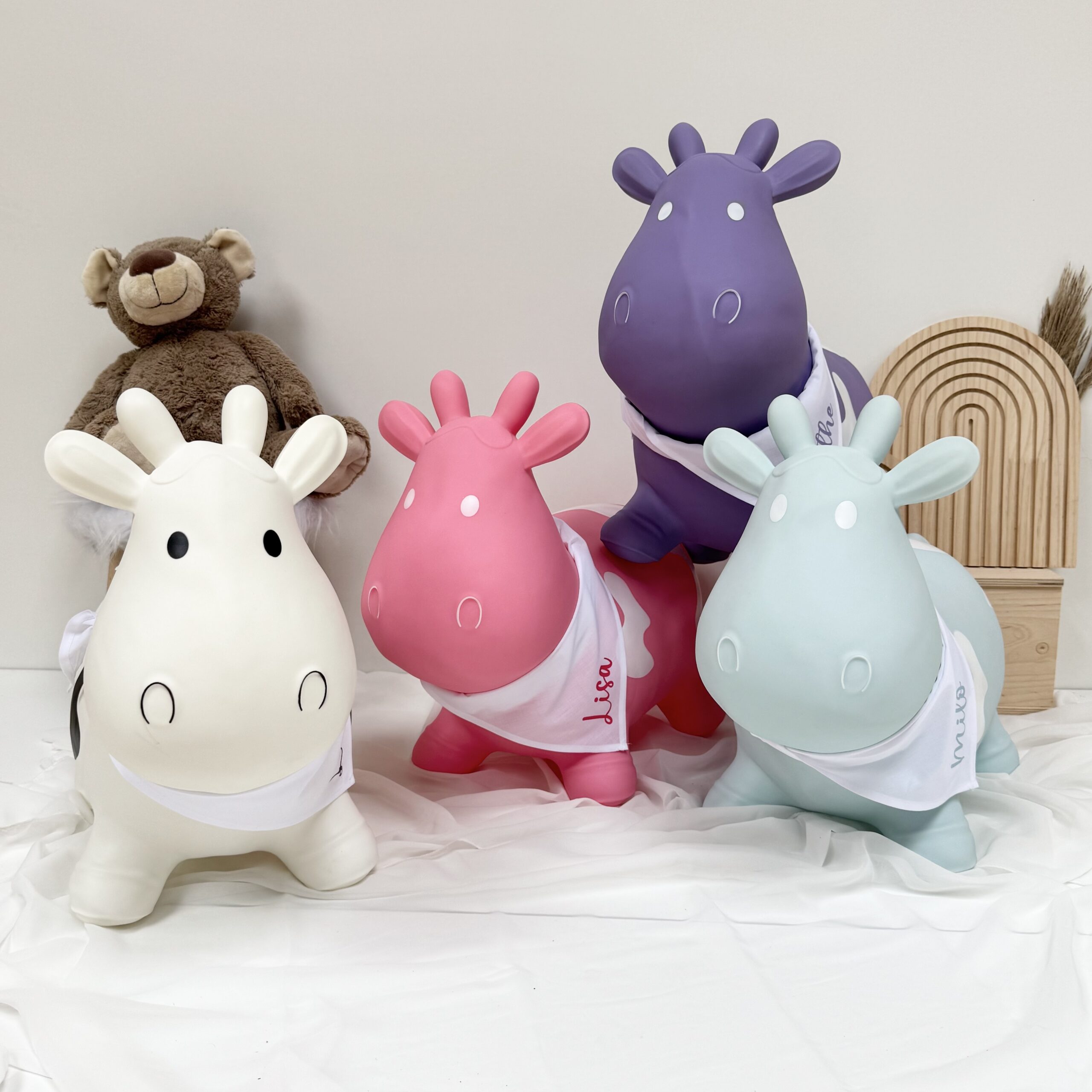Vache ballon sauteur personnalisée – cadeau enfant