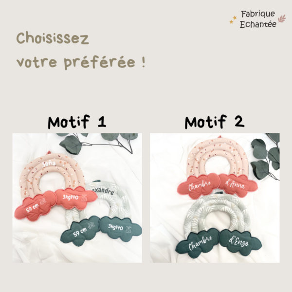 Décoration chambre enfant personnalisé Arc-en-ciel – Image 2