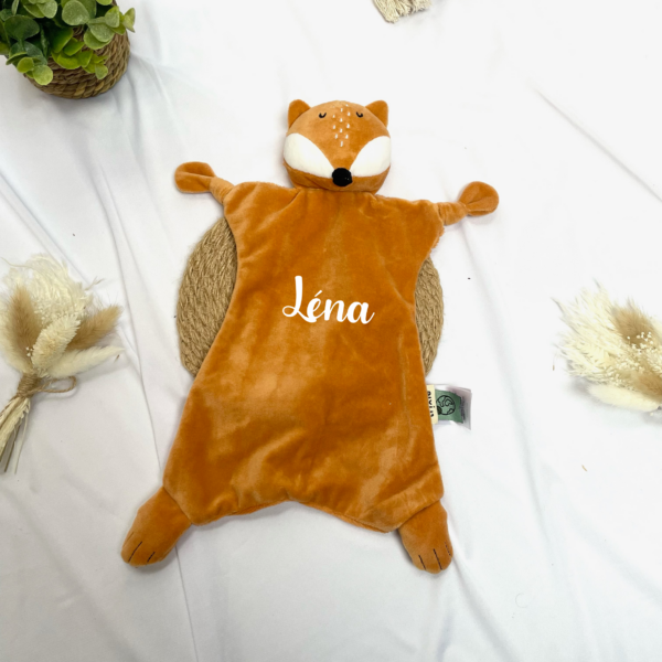 Doudou renard personnalisé