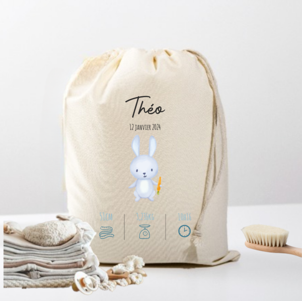 Pochon d'affaires bébé naissance personnalisé – Image 5