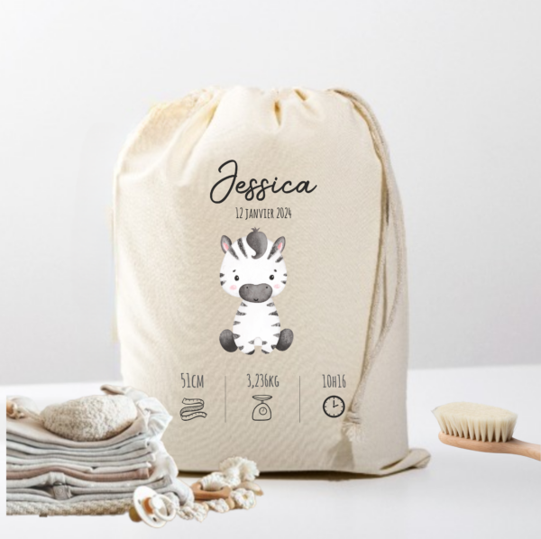 Pochon d'affaires bébé naissance personnalisé – Image 9