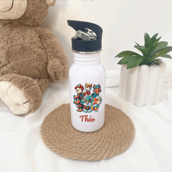 gourde animeux patpatrouille, école pique nique