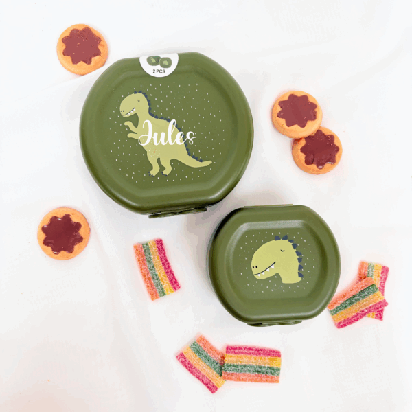boîte à gouter personnalisé enfant, 2 petite boîte à clip