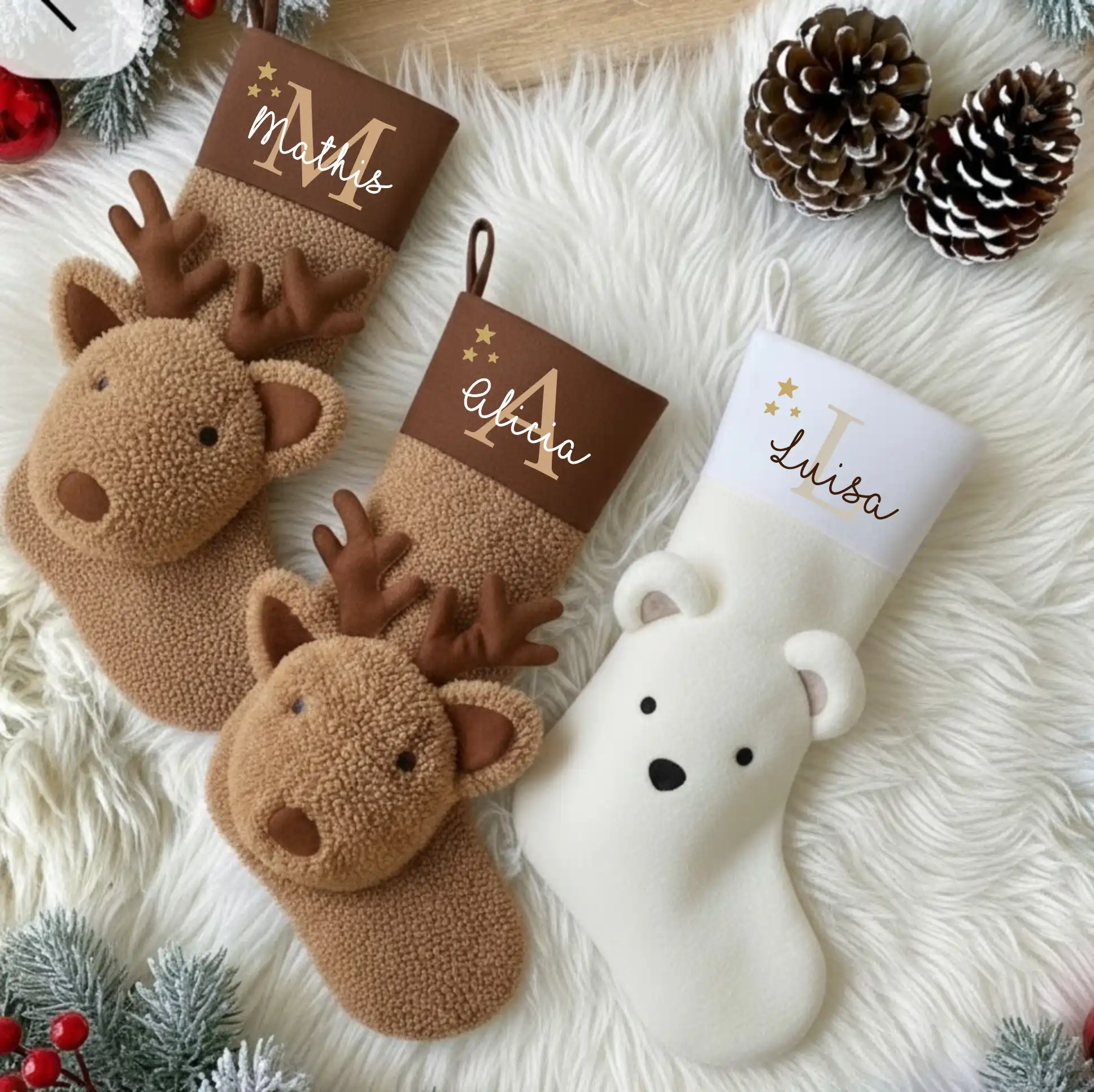 chaussette de noel personnalisé prénom