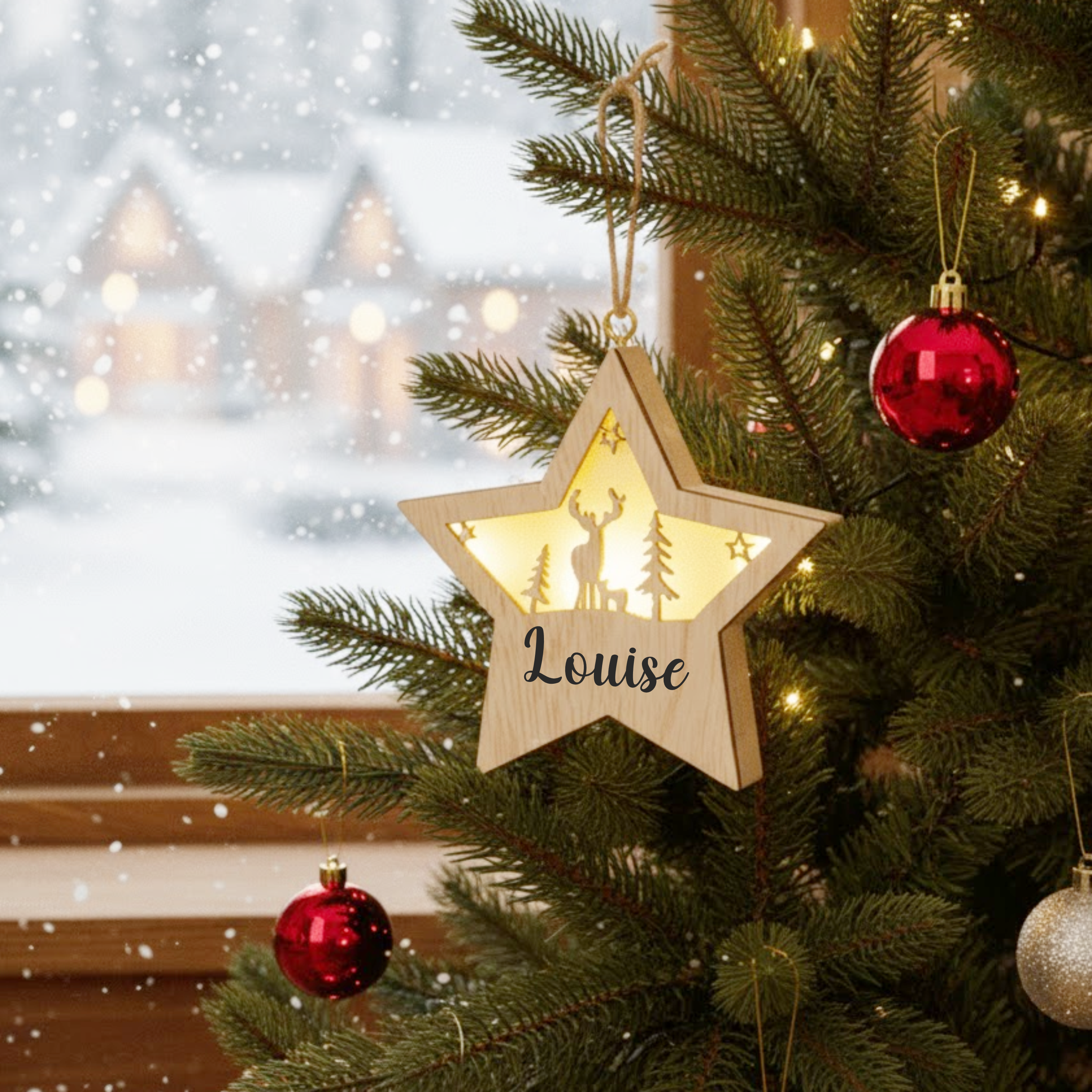 étoile suspension de noël lumineuse