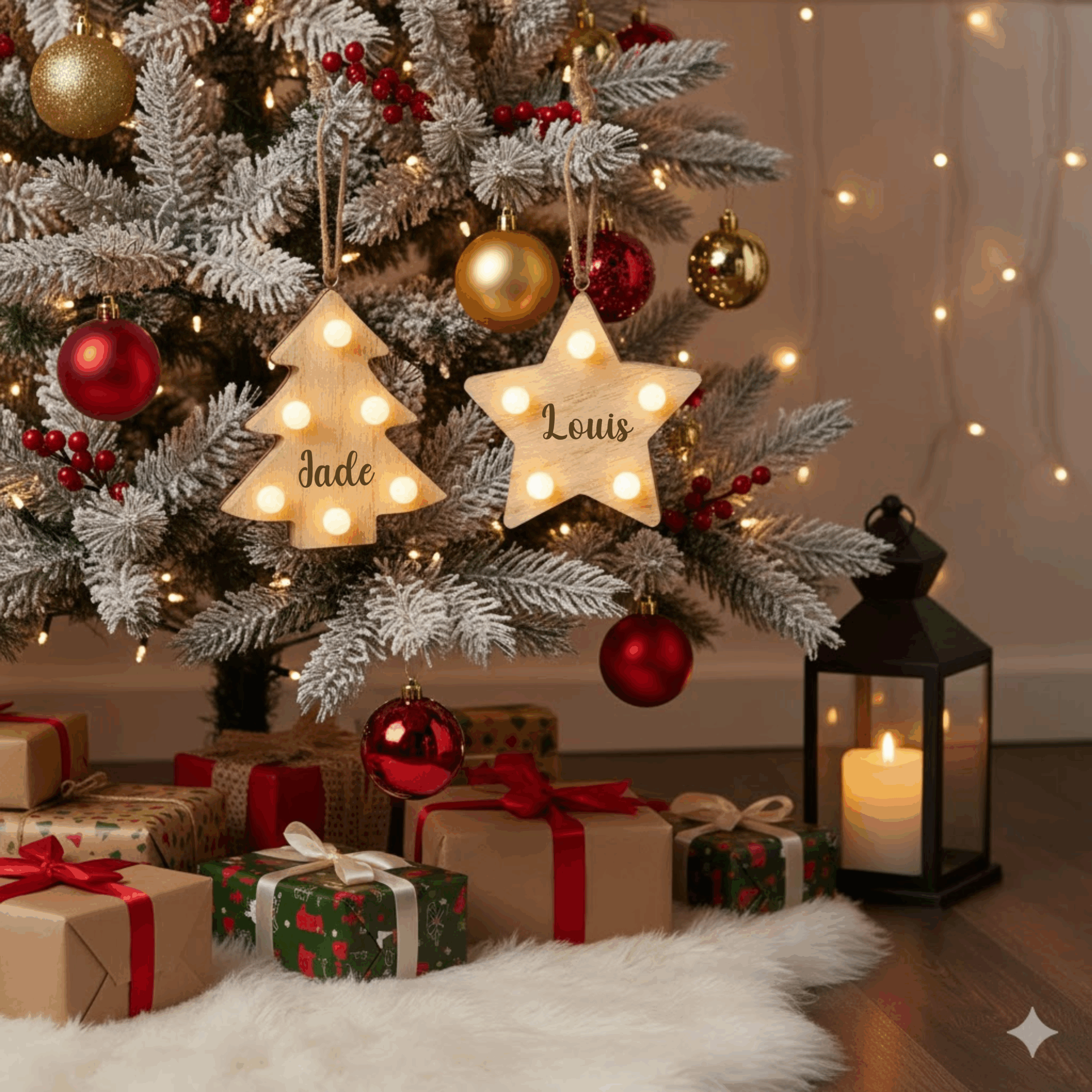 Décoration de noël enfant boule lumineuse sapin de noël